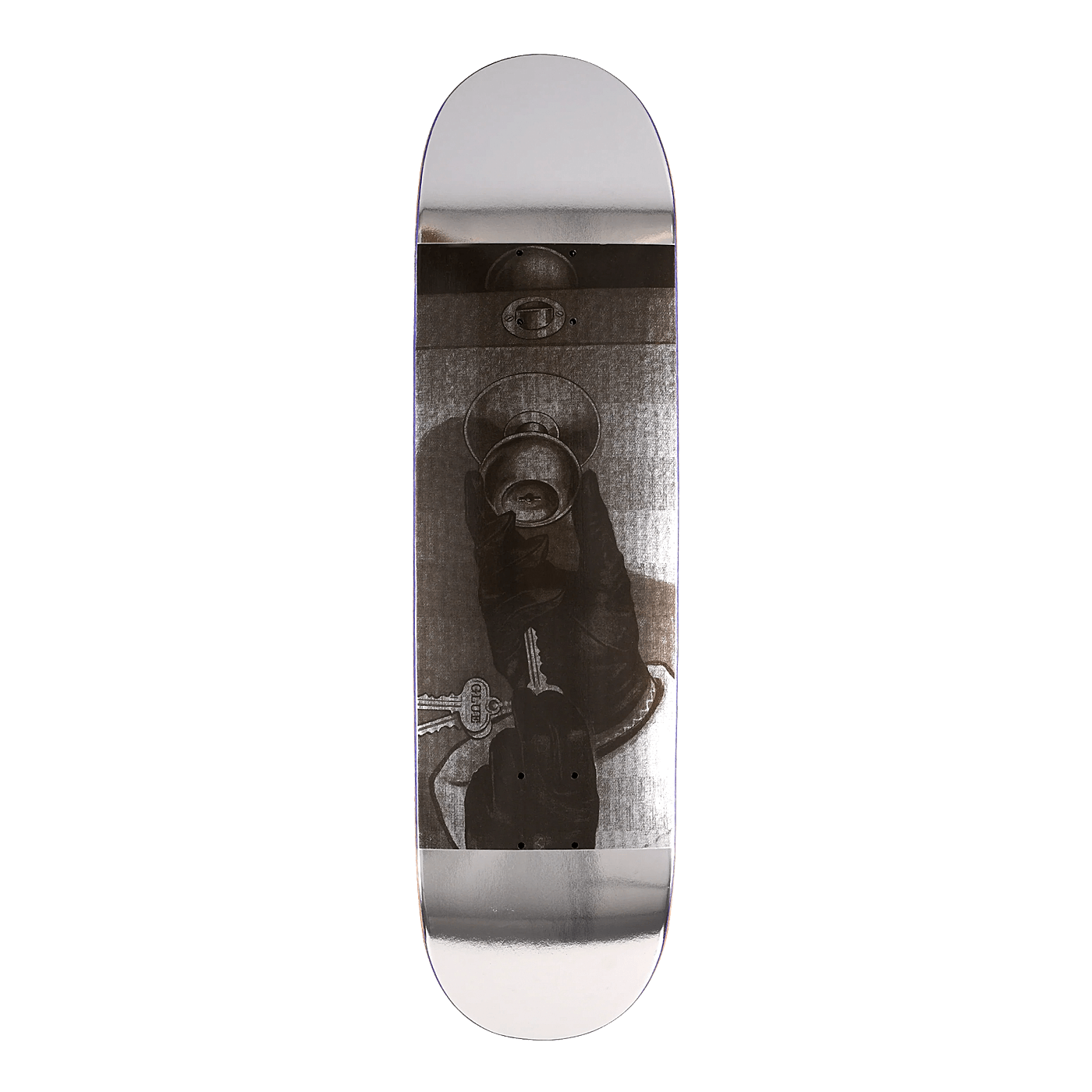 Glue Skateboards Lock And Key 1 Deck Silver