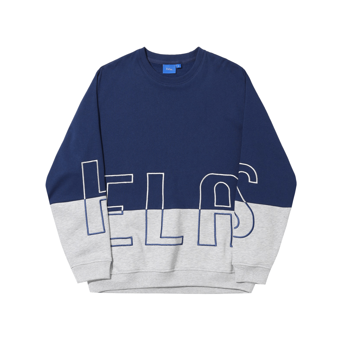 Hélas Limited Negative Crewneck Grey Navy