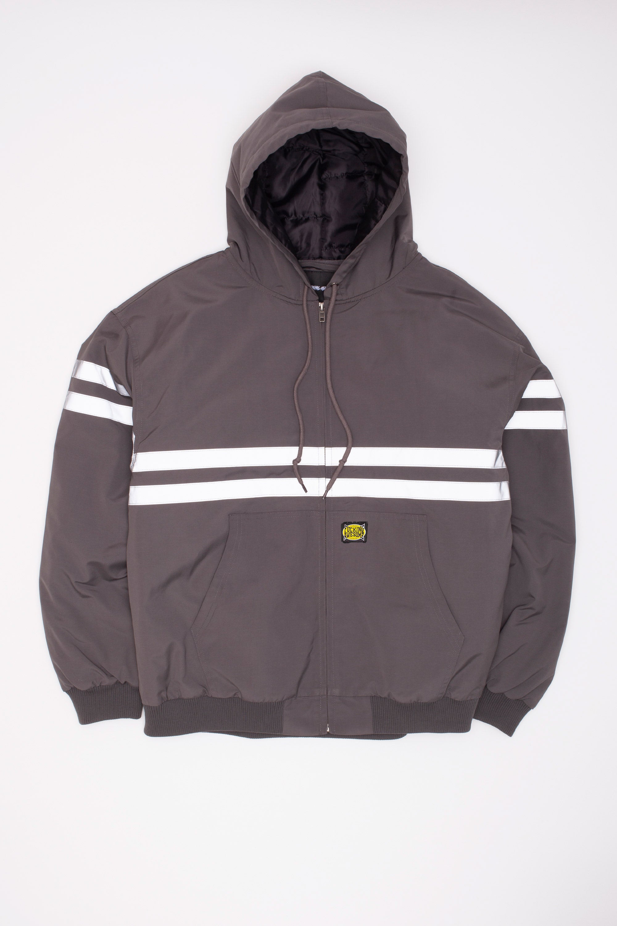 Fucking Awesome KO Striped Hoodie Jacket Black - ARROW & BEAST