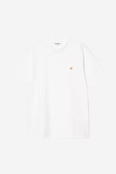 Carhartt S/S Chase T-Shirt White/Gold