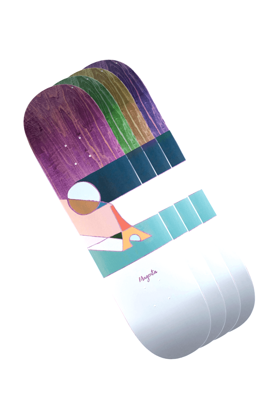 Magenta Skateboards Sunset Deck Assorted