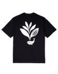 Magenta Whale Plant Tee Black