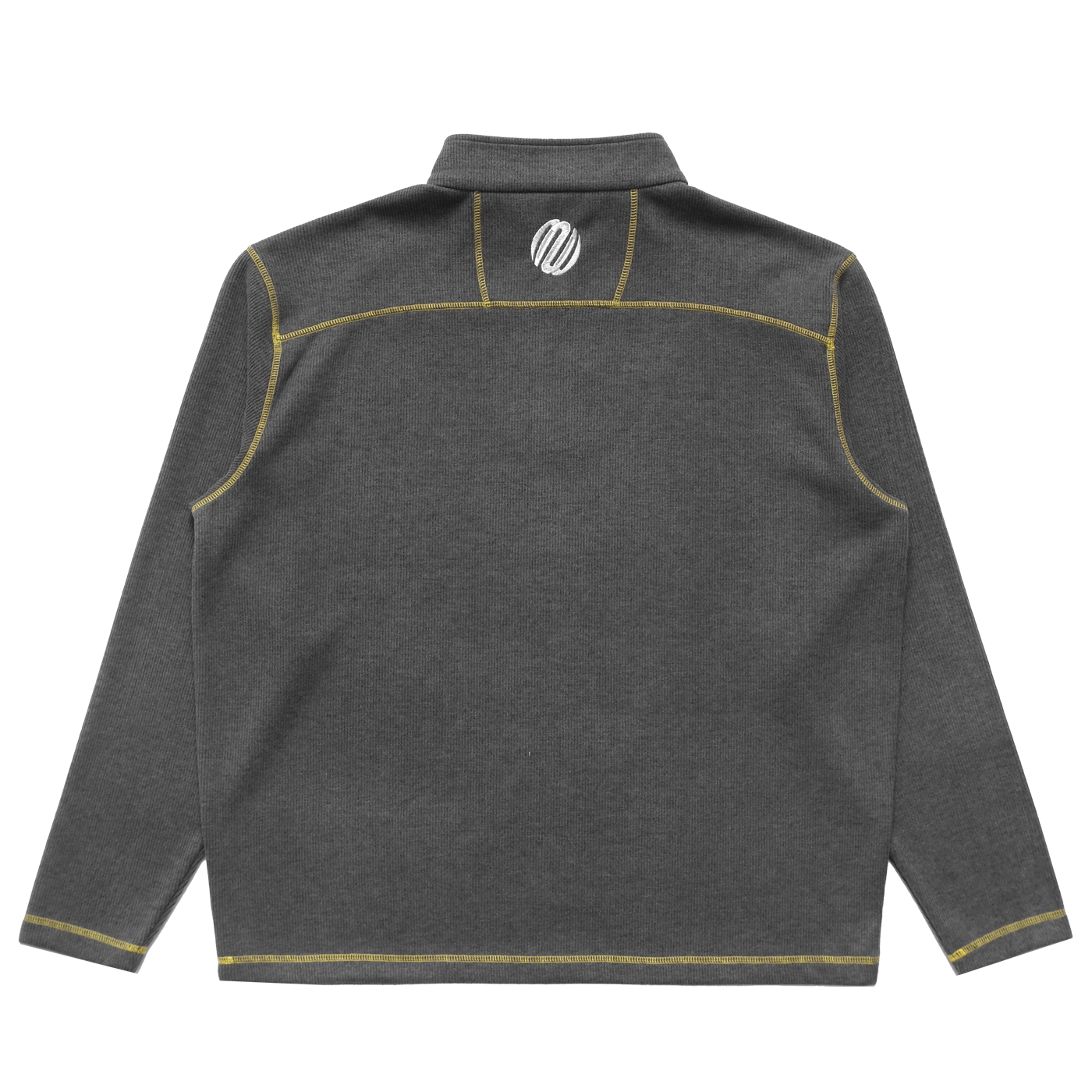 Metalwood Studio Contrast Stitch 1/4 Zip Pullover Charcoal