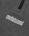 Metalwood Studio Contrast Stitch 1/4 Zip Pullover Charcoal