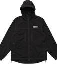 Metalwood Studio Contrast Stitch Rain Shell Jacket Black