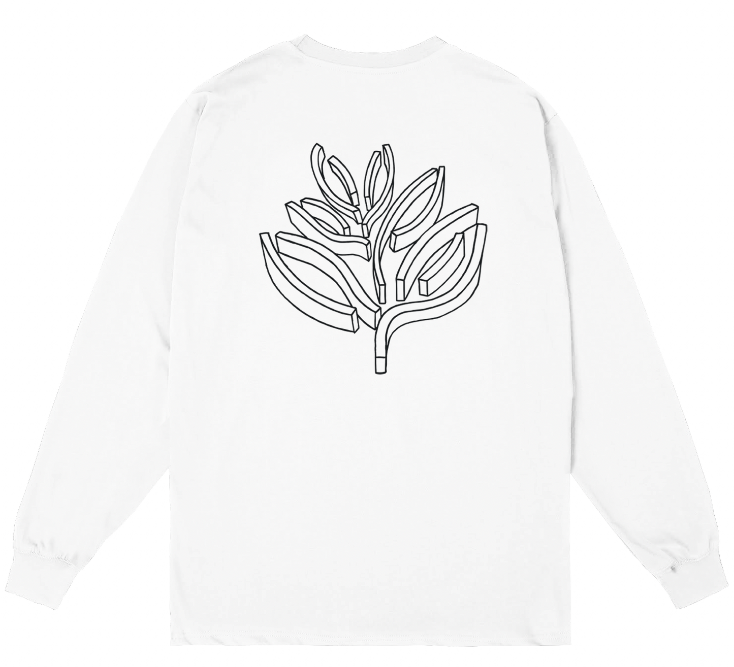 Magenta Skateboards - Brutalista LS Tee White