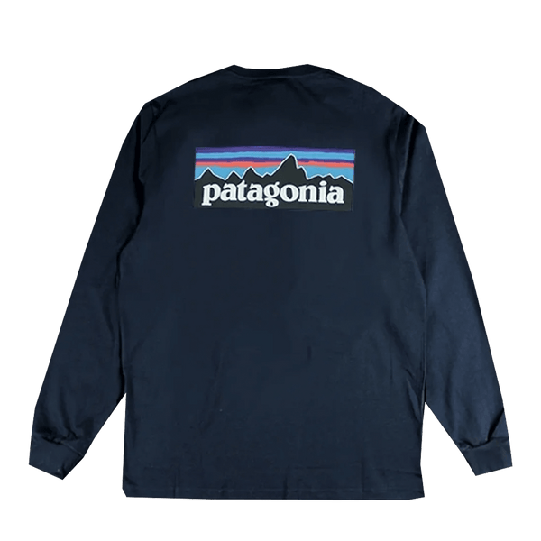 Patagonia P 6 Logo LS Responsibili Tee Navy ARROW BEAST