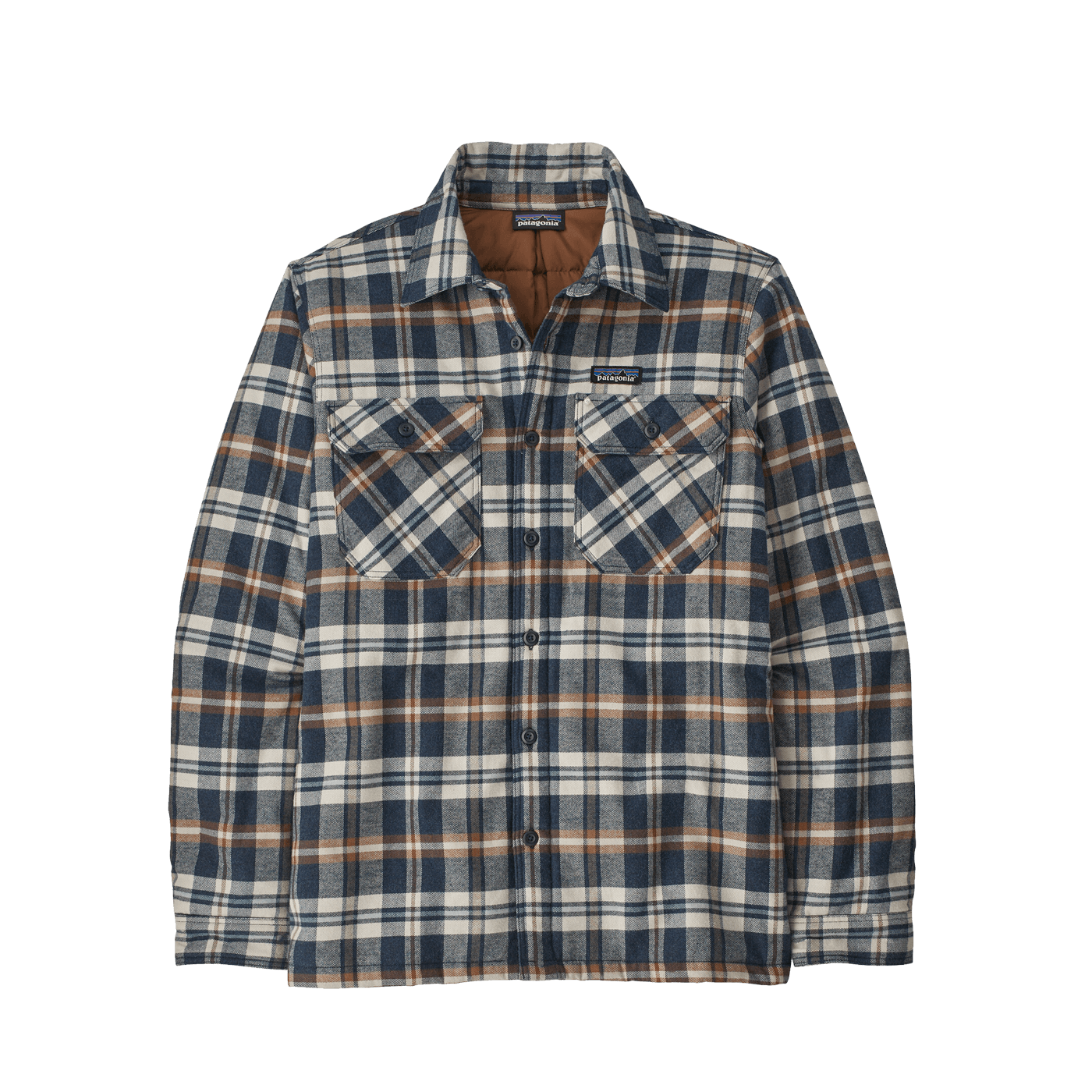 Patagonia Men&#39;s Insulated Organic Cotton Midweight Fjord Flannel Shirt New Navy