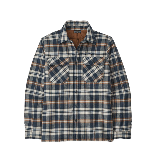 Patagonia Men's Insulated Organic Cotton Midweight Fjord Flannel Shirt New Navy