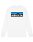 Patagonia P-6 Logo LS Responsibili Tee White