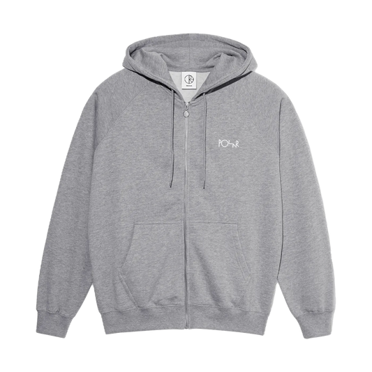 Polar Skate Co. Default Zip Hoodie Grey