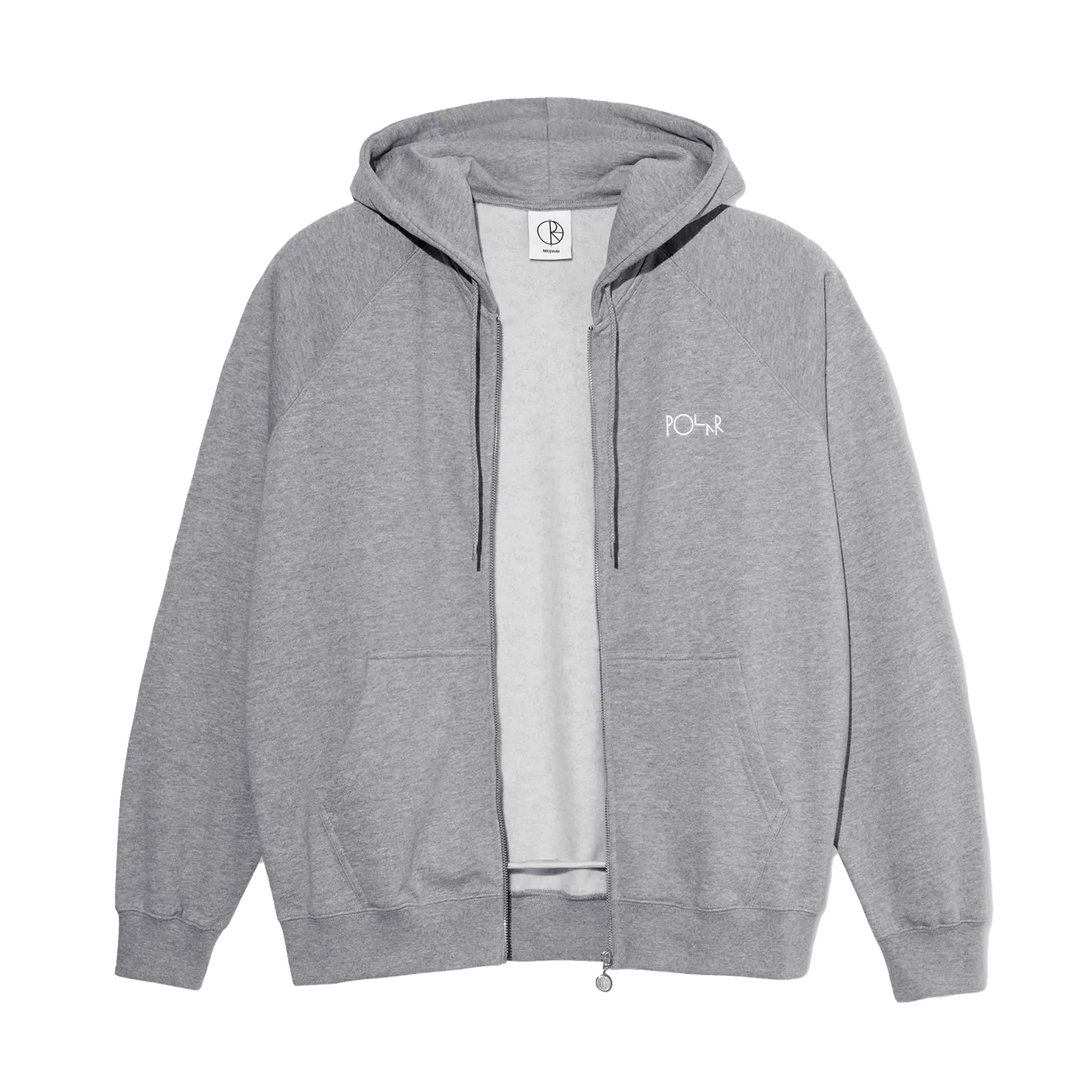 Polar Skate Co. Default Zip Hoodie Grey