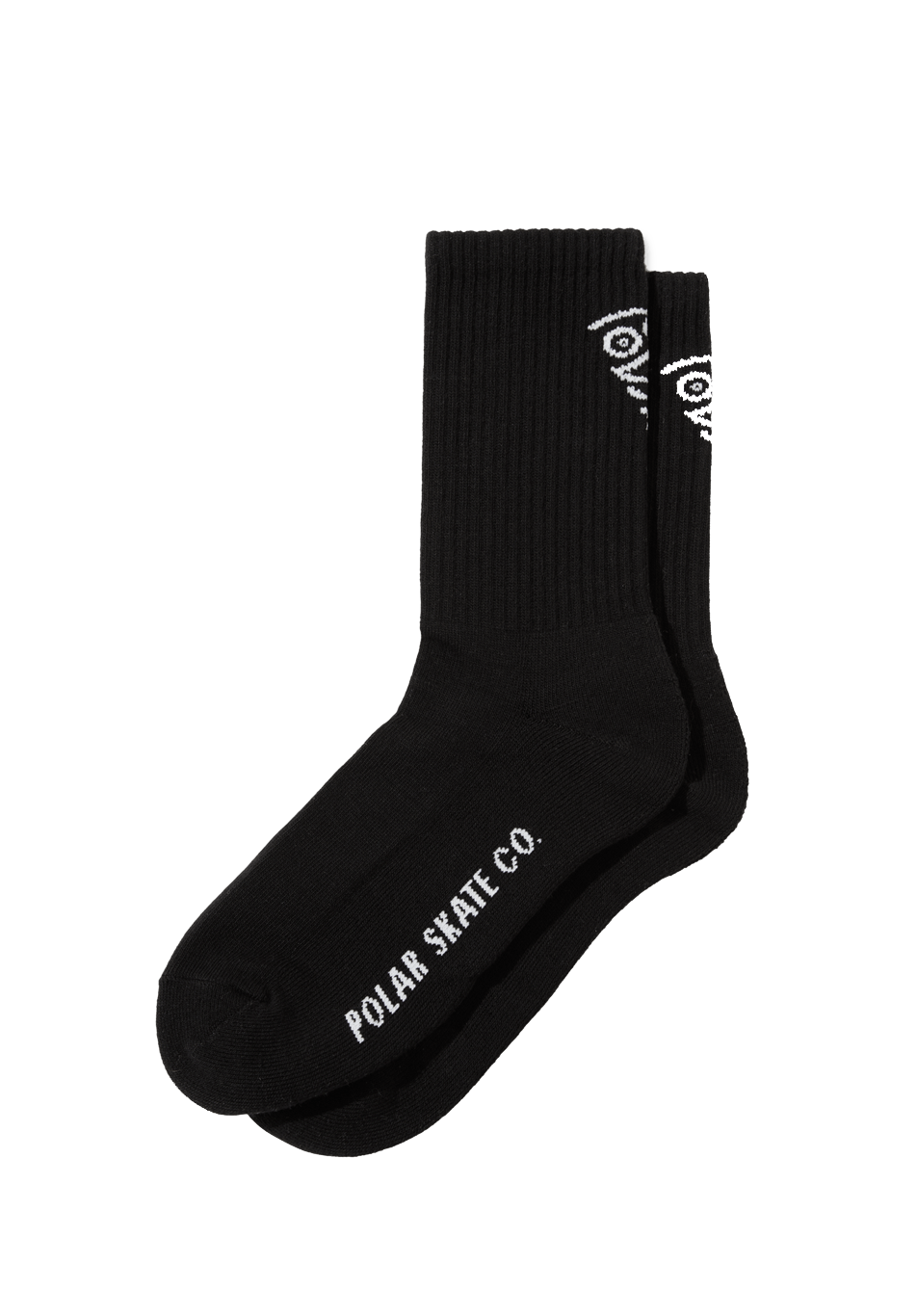Polar Skate Co. Face Socks Black