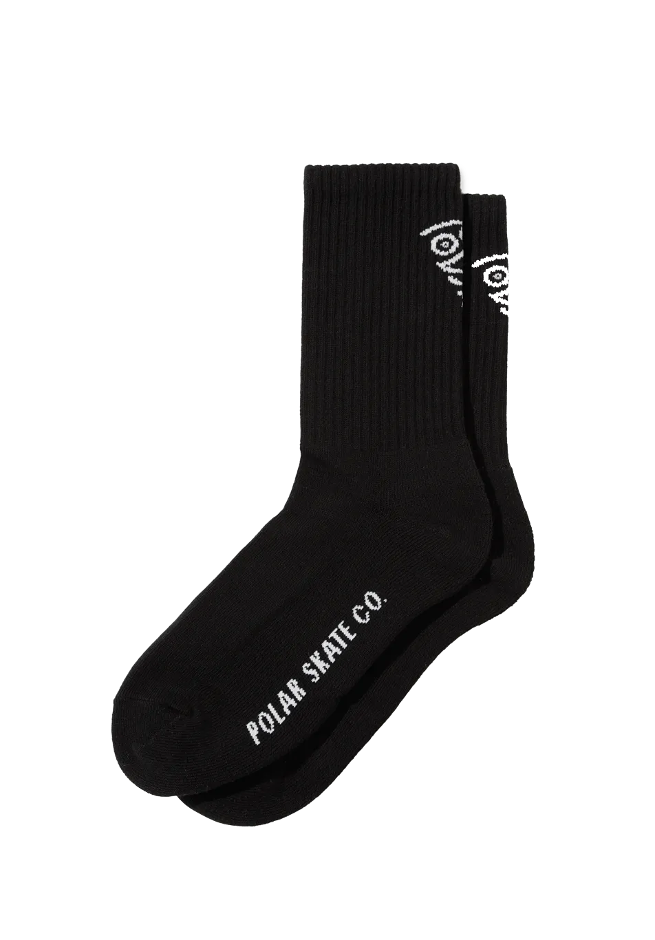Polar Skate Co. Face Socks Black