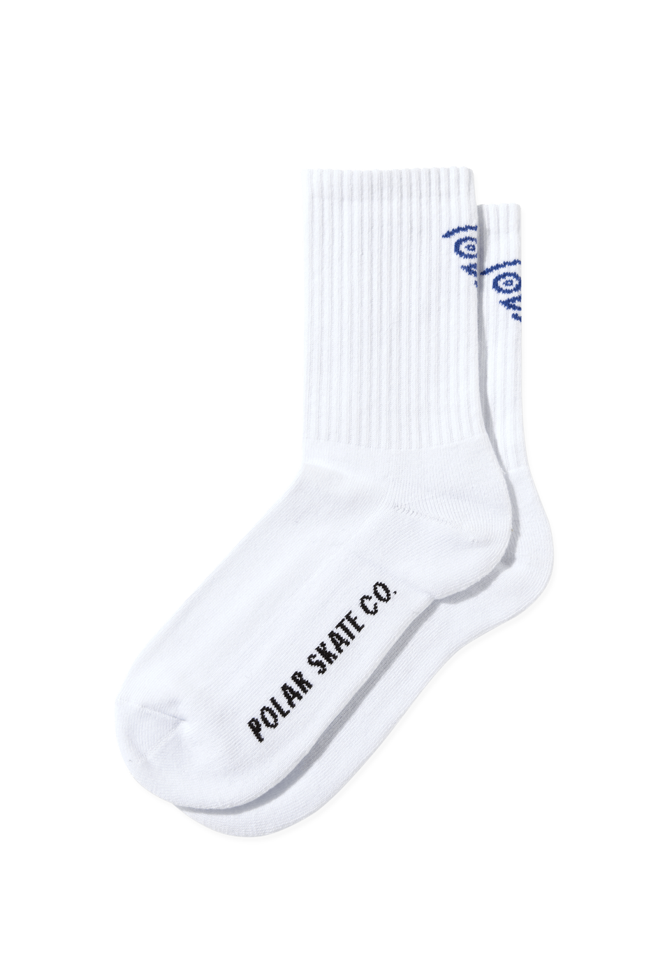 Polar Skate Co. Face Socks White