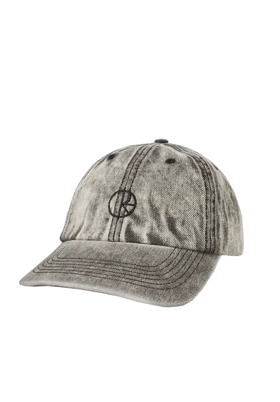 Polar Skate Co. Stroke Logo Denim Cap Light Acid Black