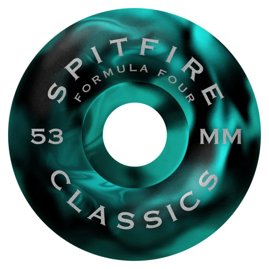 Spitfire F4 Floral 99A Teal/Black Swirl