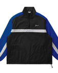 GRAND Collection Quarter Zip Nylon Pullover Black Blue