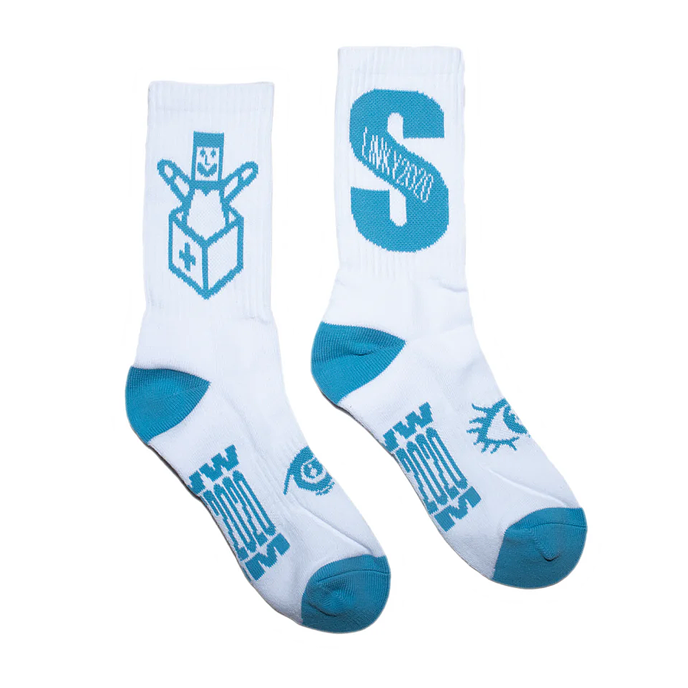 Slinky2020 Eyes Socks White