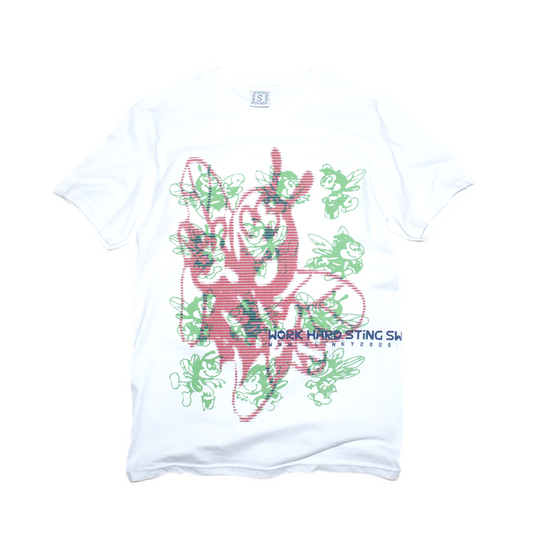 Slinky2020 Working Hard Sting Sweet T-Shirt White