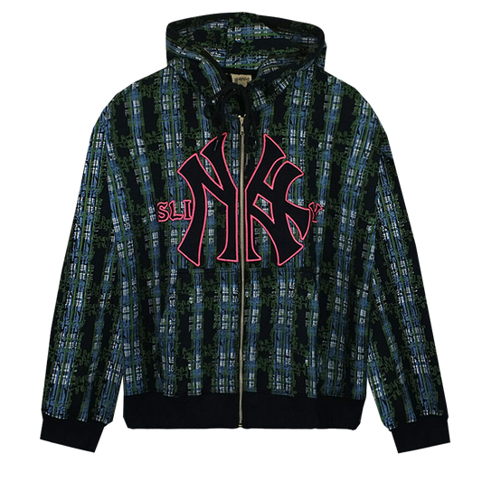 Slinky2020 Yankees Bootleg Zip Hoodie Multicolor