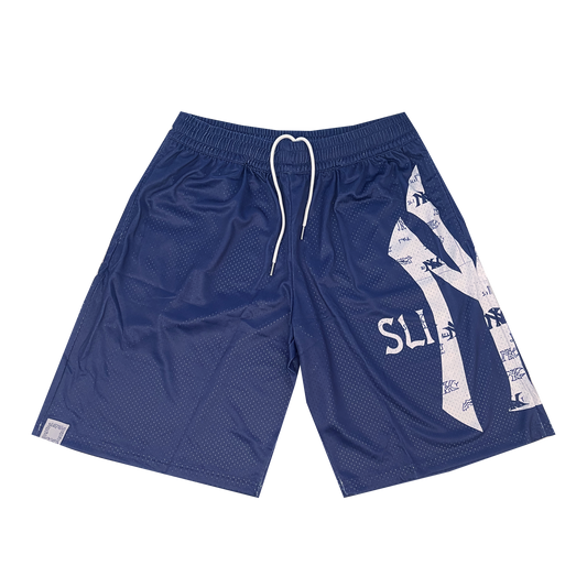 Slinky2020 Yankees Bootleg Mesh Shorts Blue