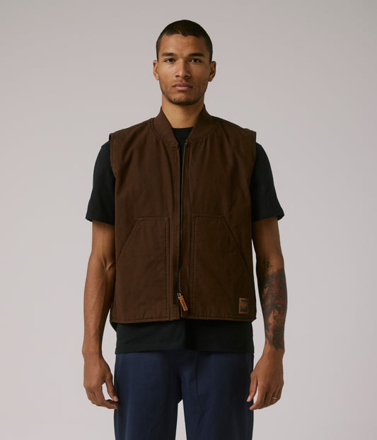 FORMER MERCHANDISE VT CANVAS VEST BROWN