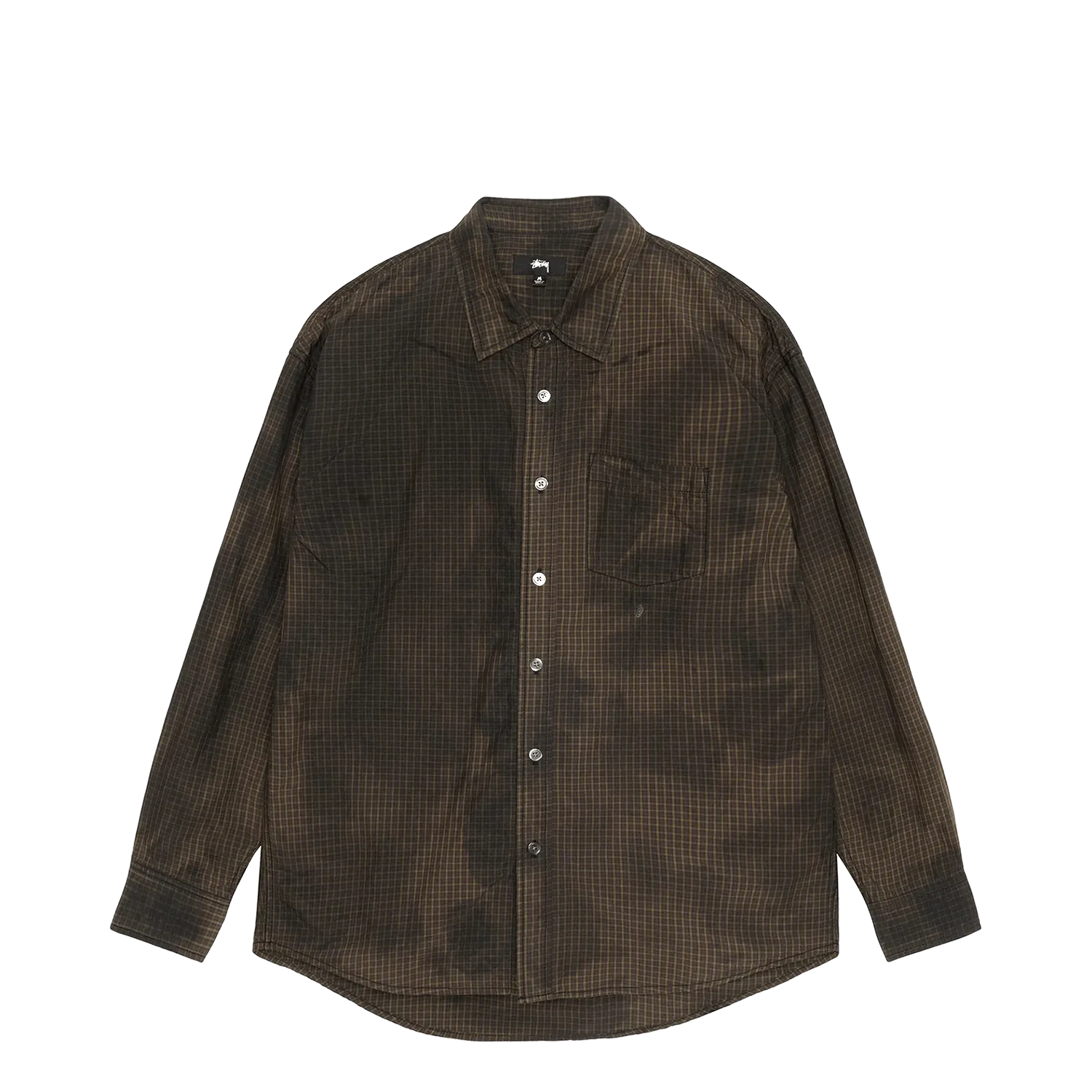 Stussy Classic LS Shirt Sprayed Tan - ARROW & BEAST
