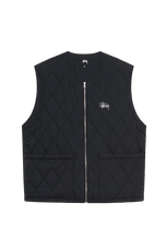 Load image into Gallery viewer, Stussy Diamond Quilted Vest Black
