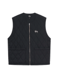 Stussy Diamond Quilted Vest Black