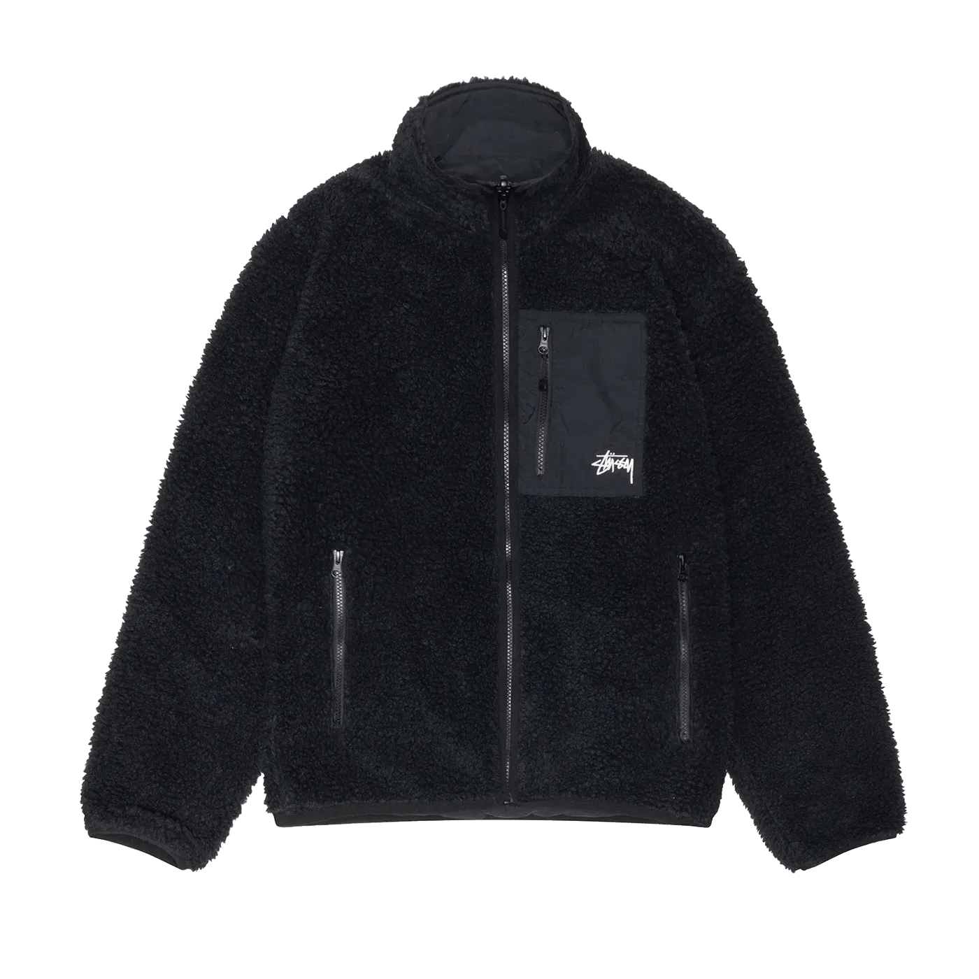 Stussy Sherpa Reversible Jacket Black