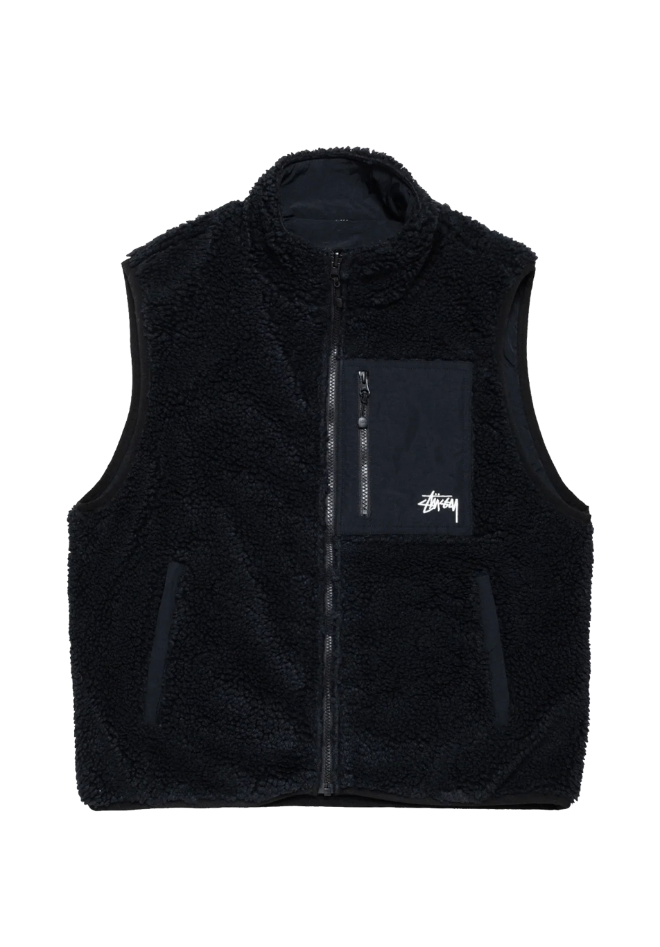 Stussy Sherpa Vest Black