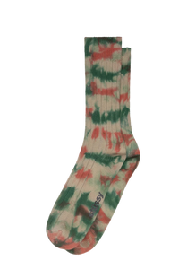 Stussy Multi Dyed Ribbed Crew Socks Clay Forest