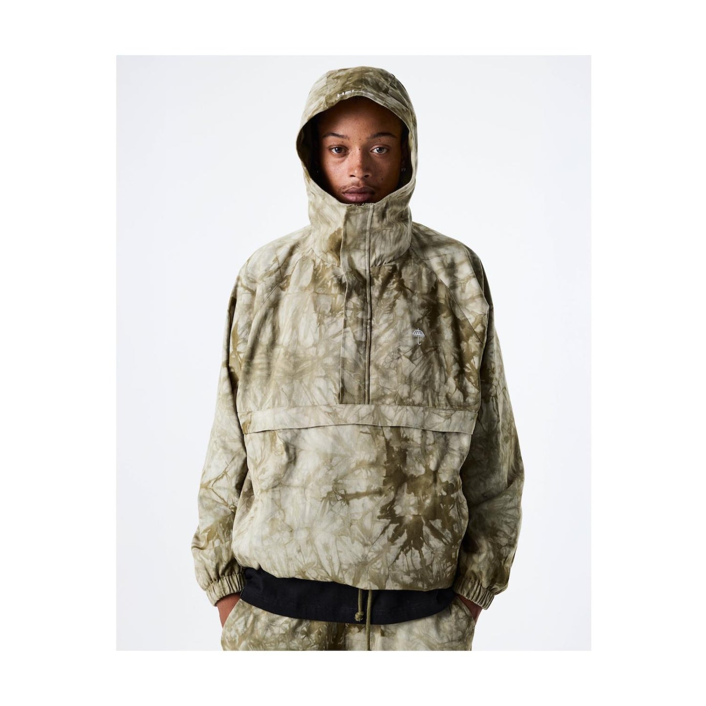 Helas Limited Tie Camo Quarter Zip Jacket