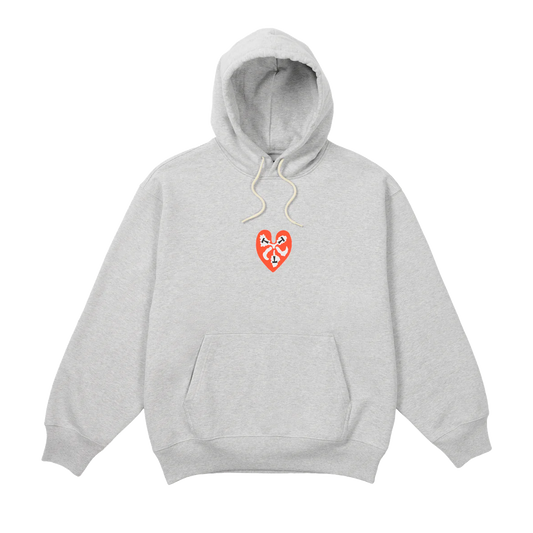 TTT Heart Hoodie Grey