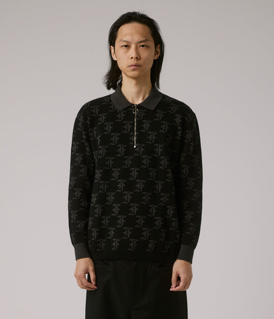 FORMER MERCHANDISE SYNOPTIC LS POLO BLACK