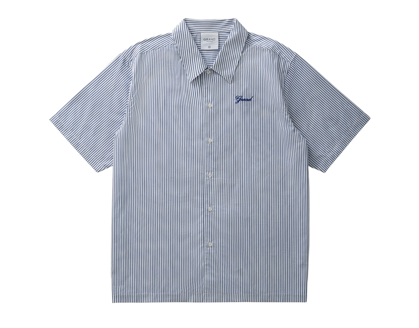 GRAND Collection Striped Poplin Shirt Blue White - ARROW & BEAST