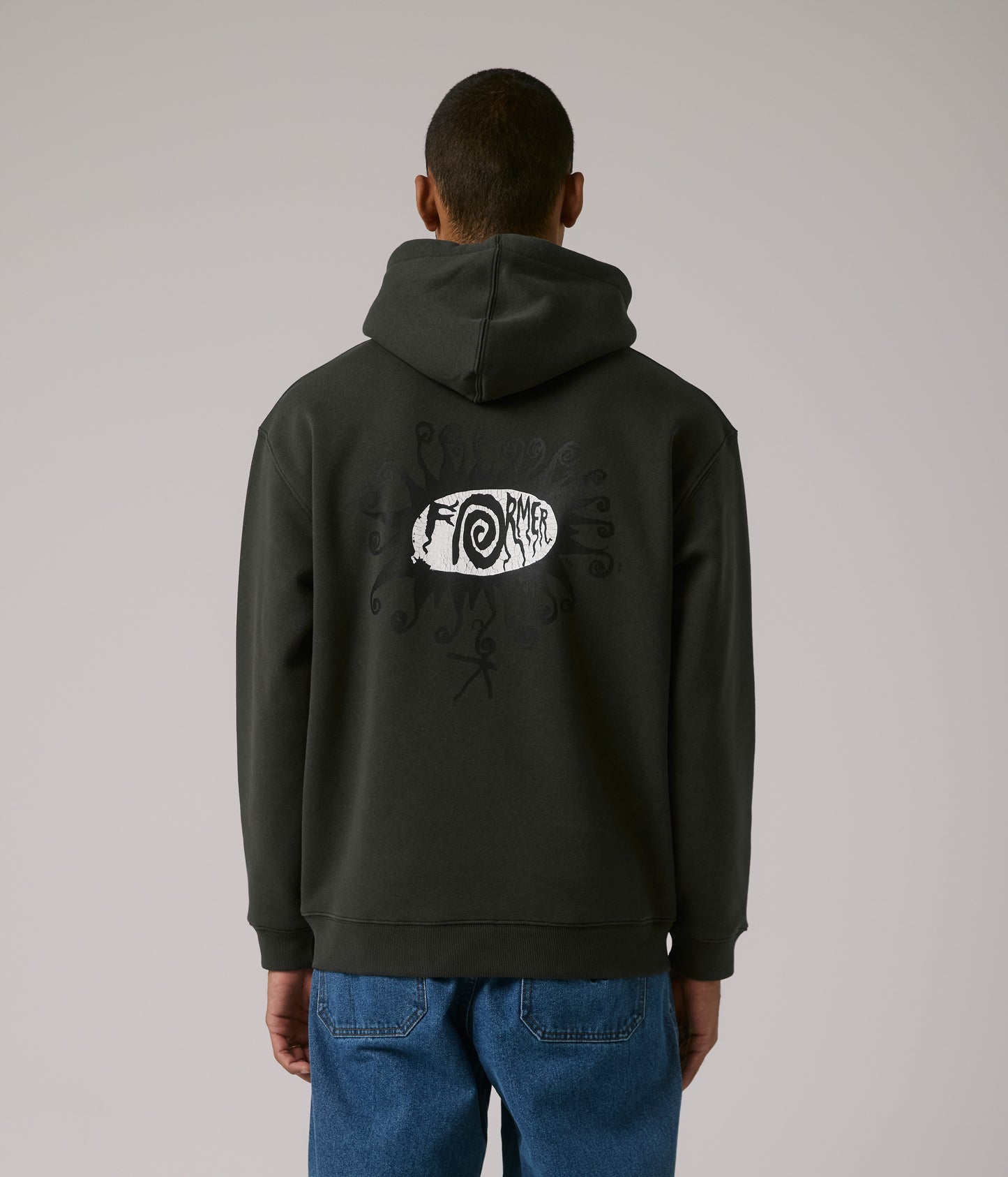 FORMER MERCHANDISE HALO HOOD WORN BLACK