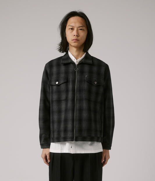 FORMER MERCHANDISE CA CHECK CAGE JACKET BLACK