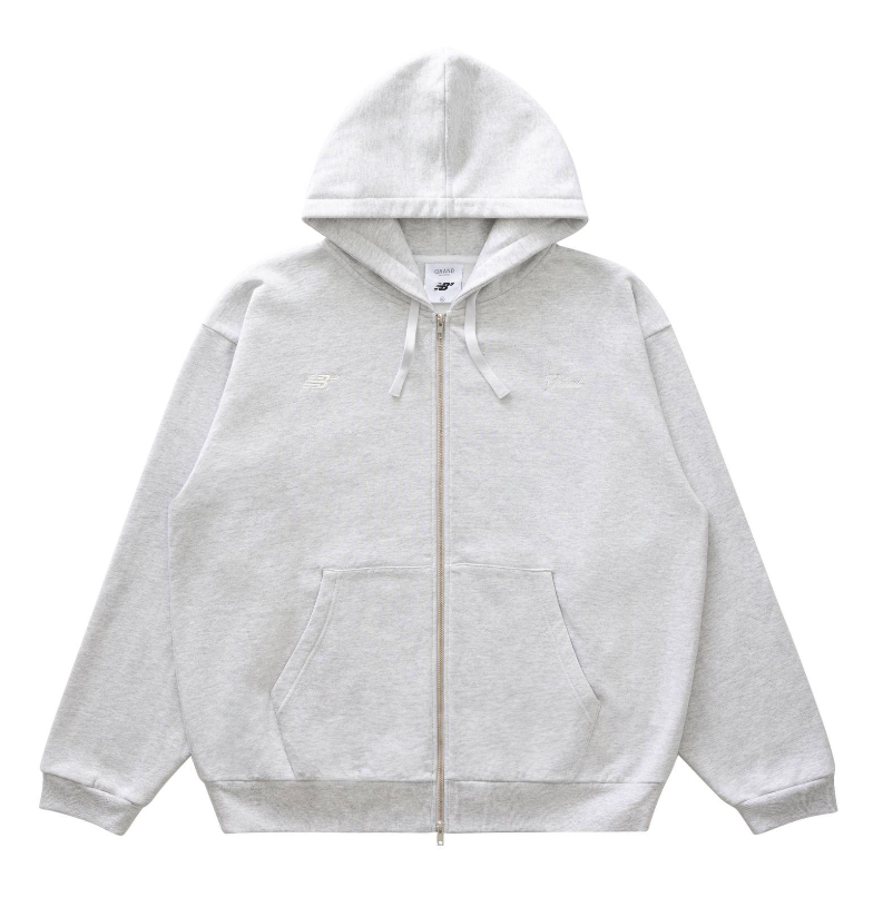 Grand Collection NB HEAVYWEIGHT FULL ZIP HOODIE Grey