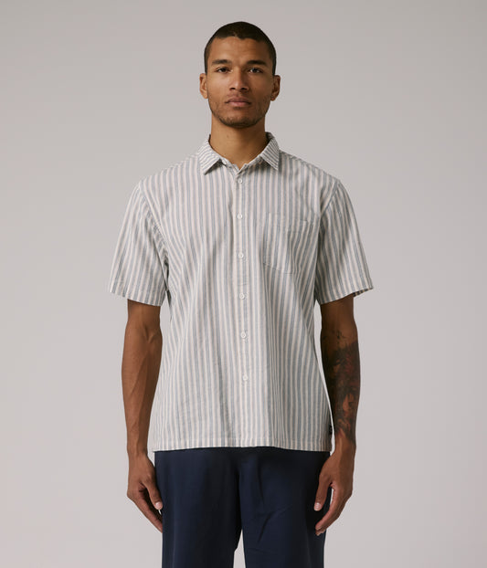 FORMER MERCHANDISE REYNOLDS STRIPE SS SHIRT BONE