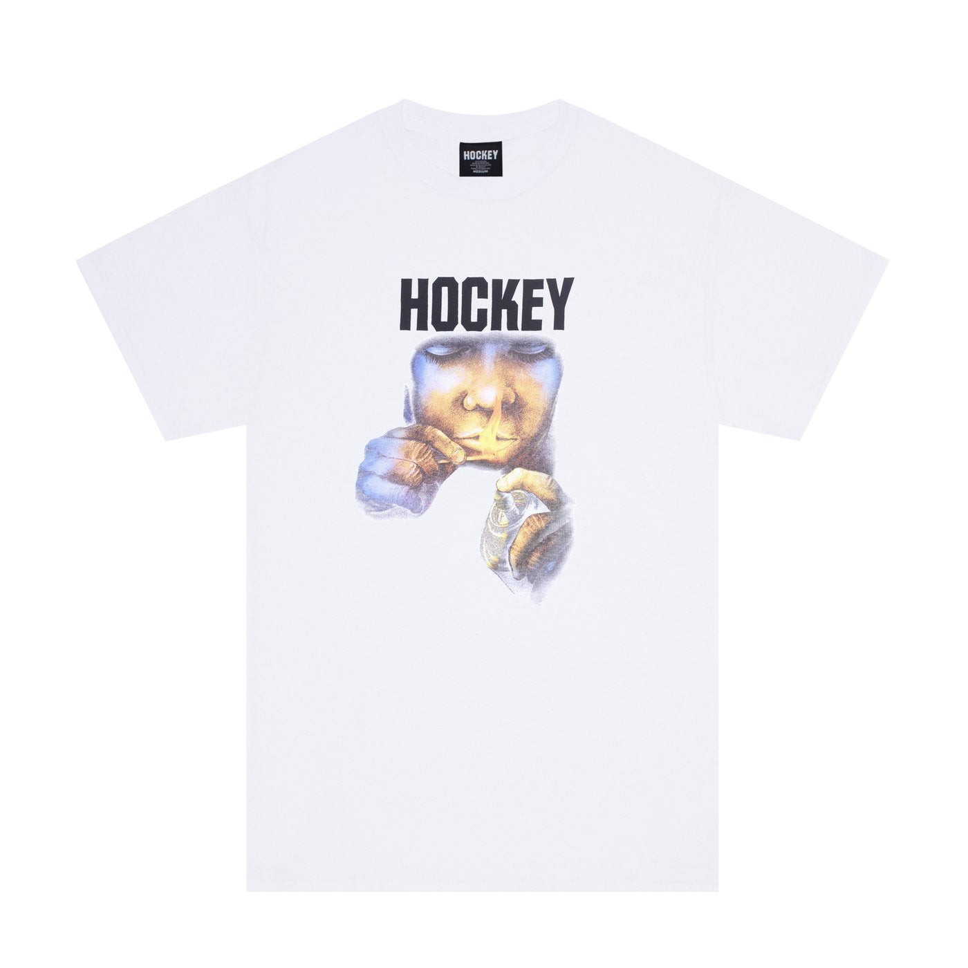T-shirt d&#39;instructions pour skateboards de hockey, blanc