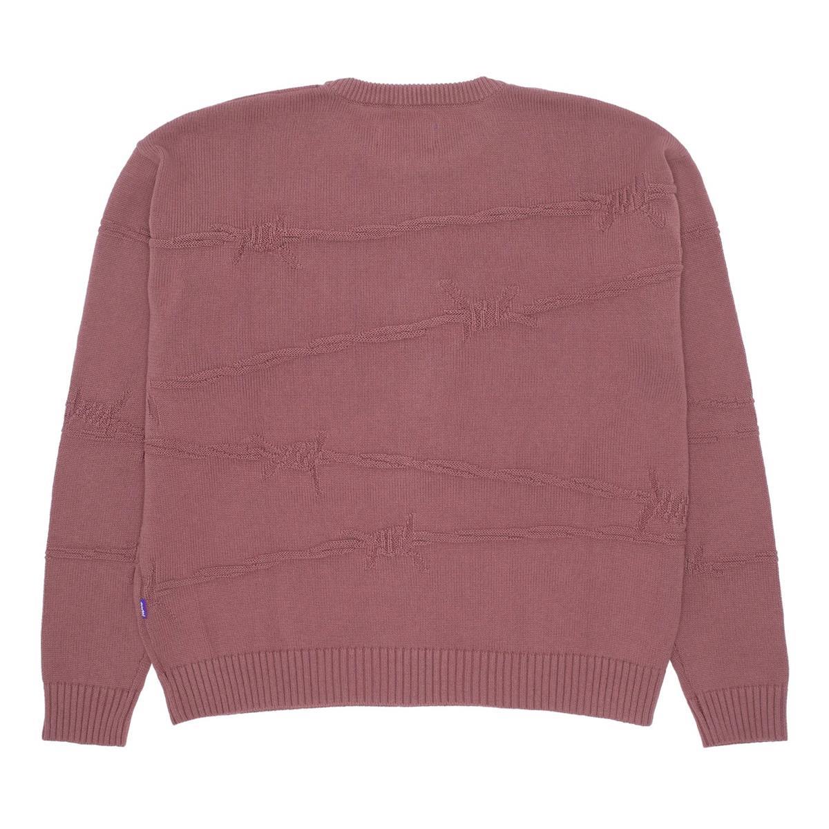 Fucking Awesome – Stacheldraht-Strickpullover – Mauve