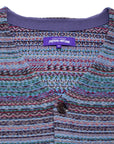 Fucking Awesome - Dill Painting Intarsia Cardigan - Purple