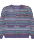 Fucking Awesome - Dill Painting Intarsia Cardigan - Purple