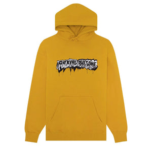 Fucking Awesome - Dill Cut Up Logo Hoodie - Mustard