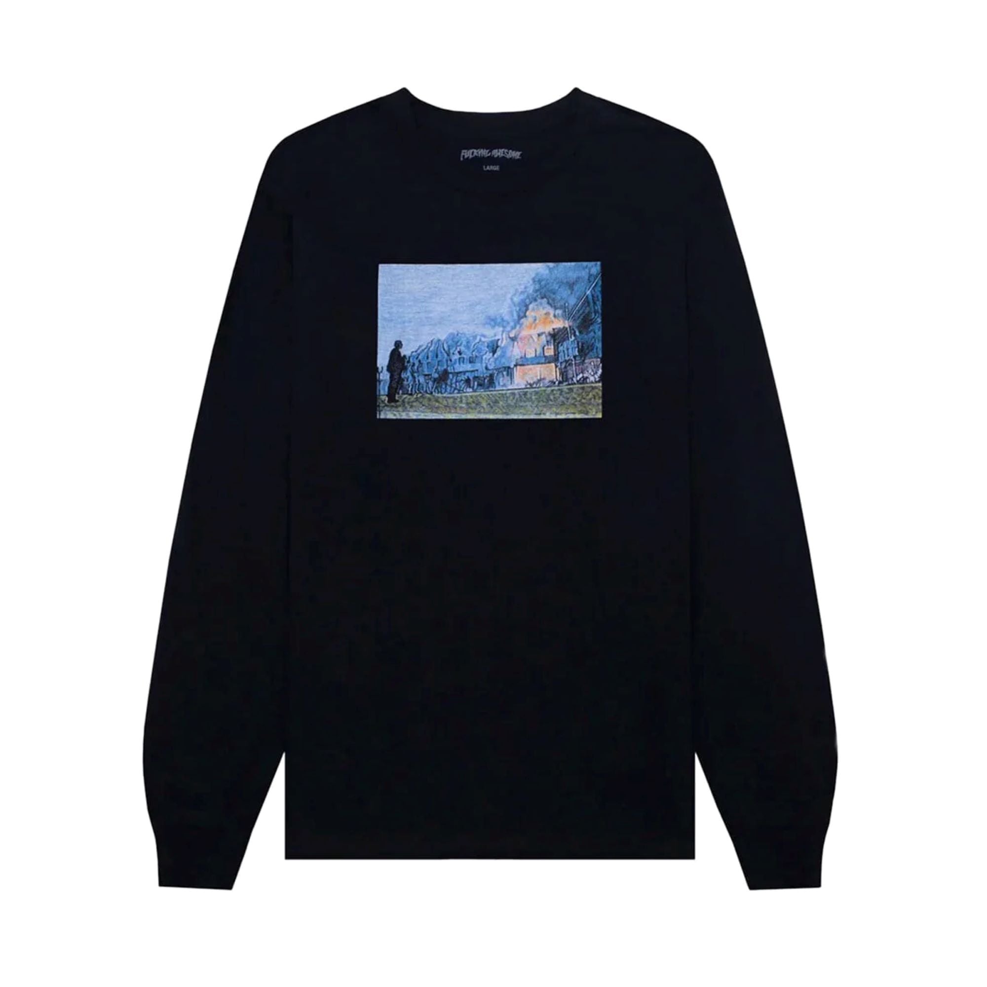 Fucking Awesome - House On Fire L/S Tee - Black