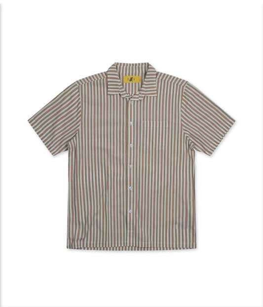 Former Merchandise - REYNOLDS STRIPED SS SHIRT - OCHRE - ARROW & BEAST