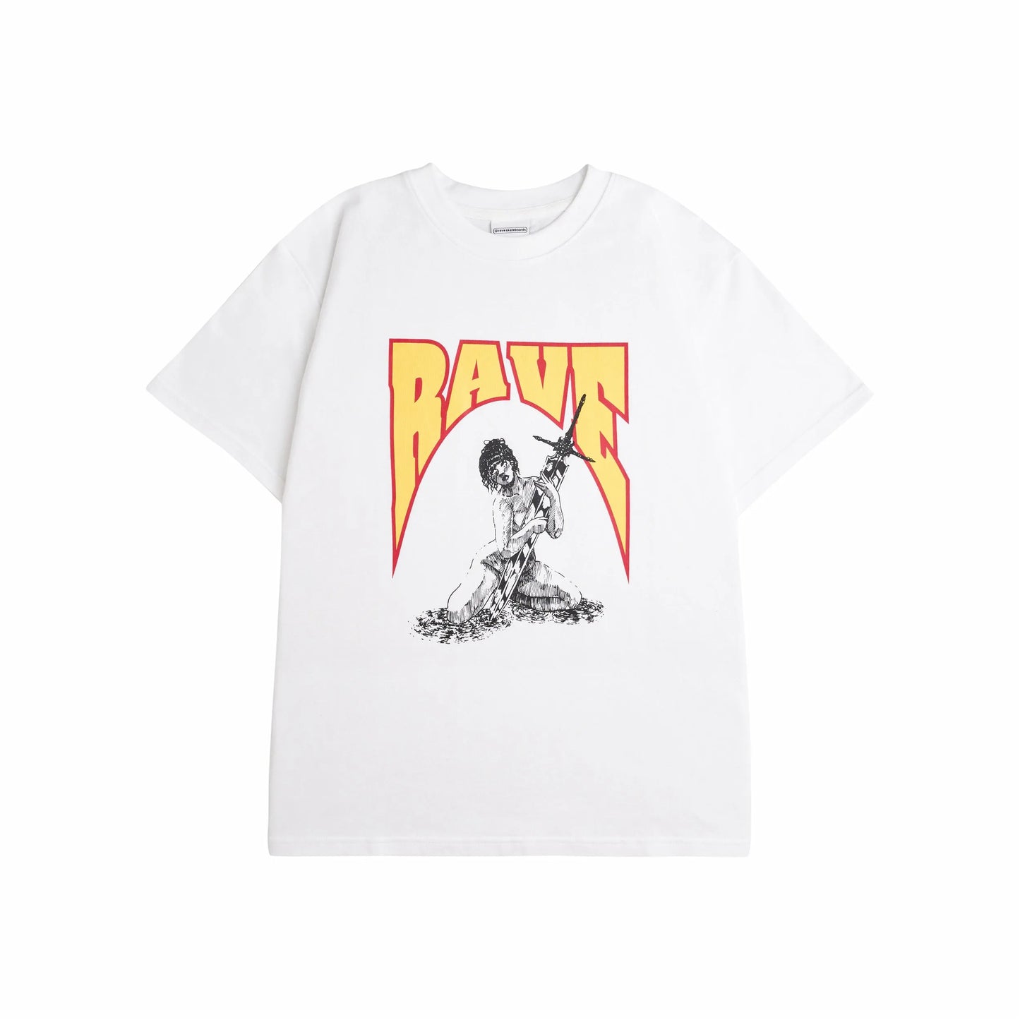Rave Skateboards - CASCA tee - White - ARROW & BEAST
