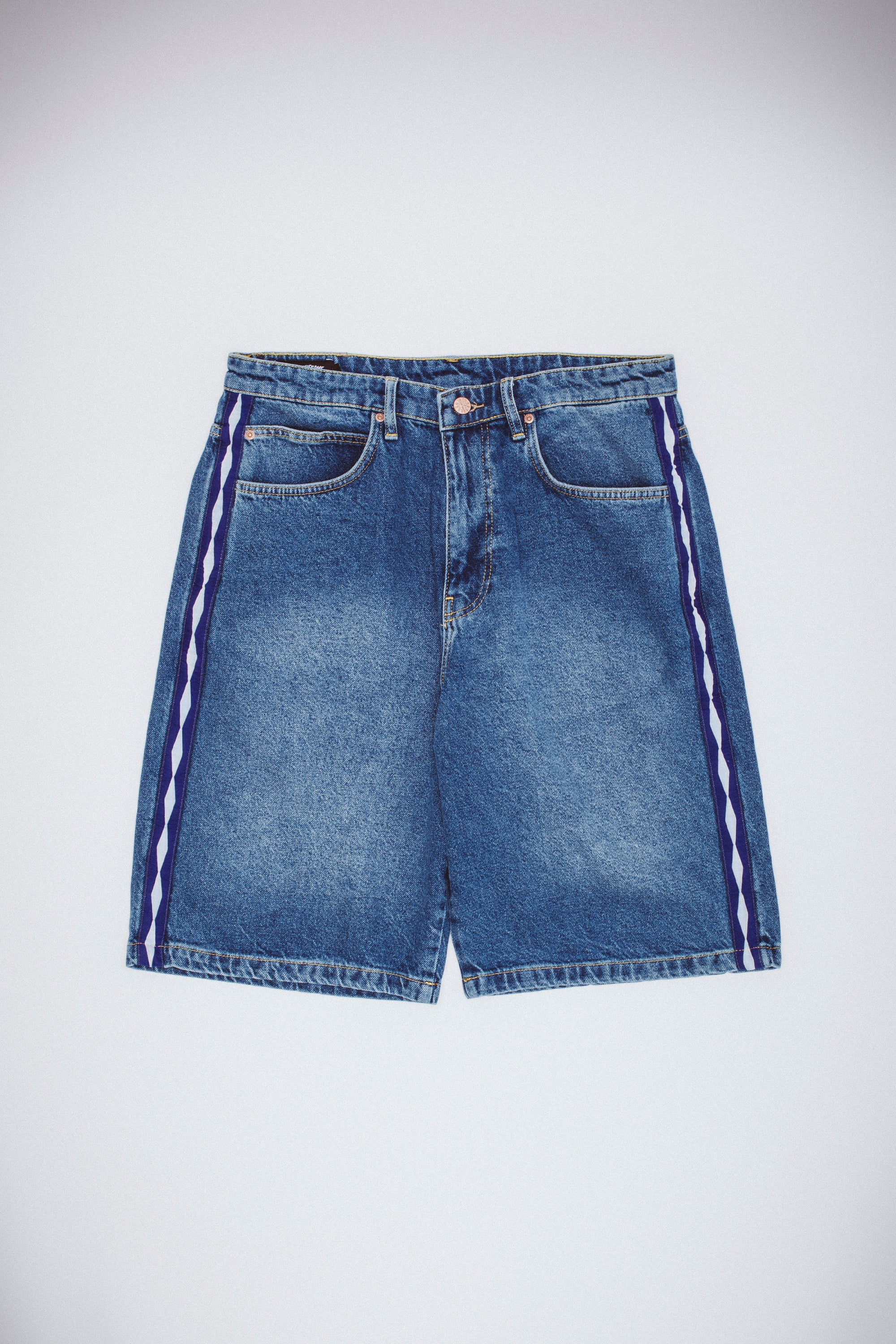 Fucking Awesome - Striped Jean Short - Blue